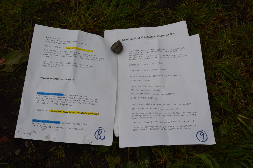 Photo of the script.