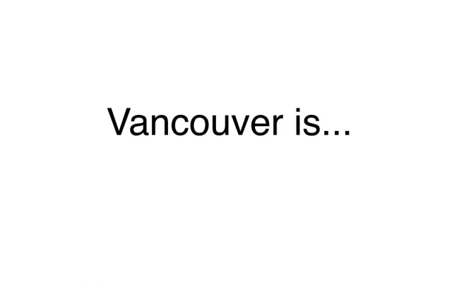 The cover of the video, Vancouver is ... by Leannej